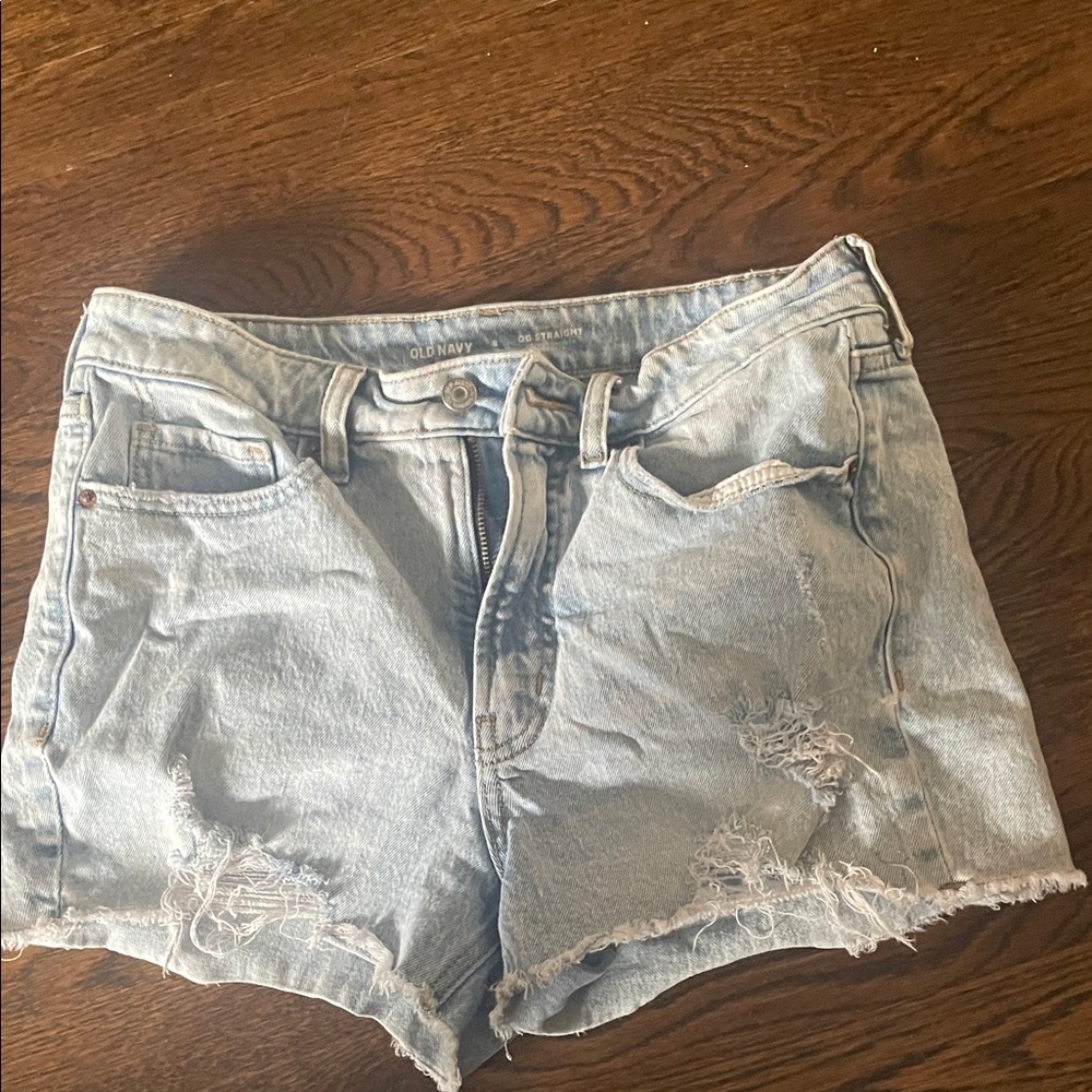 Old Navy Distressed Light Blue Jean Shorts